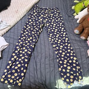 Goodfellow & Co Navy Pajama Pants with Yellow Dot Print